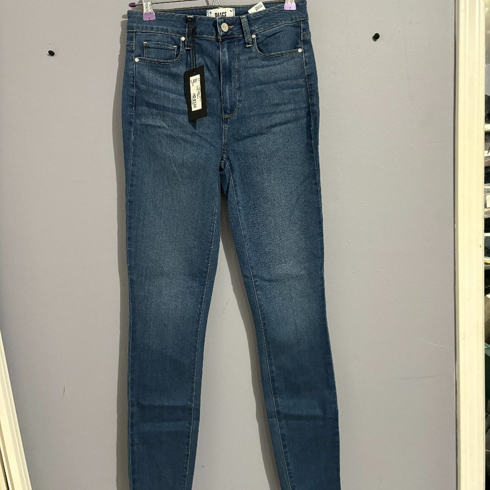 Paige- Margot super high medium wash waisted size 27